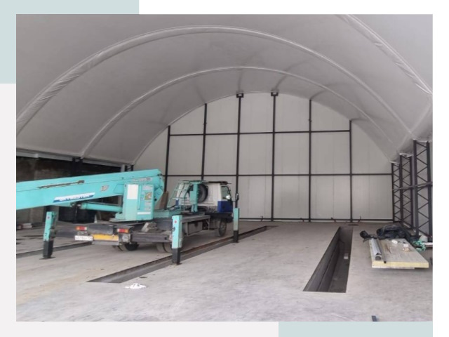 Внутреннее оснащение ангаров в Керчи